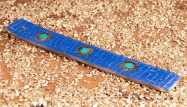 Jaipur blau - Räucherstäbchenhalter aus Holz & Steinen - Berk